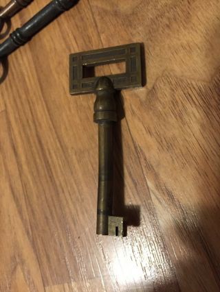 Antique Keys Solid Brass & Stainless Gun Barrel Skeleton Keys 6