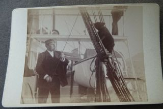 4 1880 ' s Photographs CDV CABINET CARD ALASKA YUKON ANCON SHIP JAMES CARROLL Capt 2