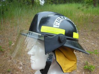 Morning Pride Fire Fighter Helmet With Faceshield & Ear / Neck Protector