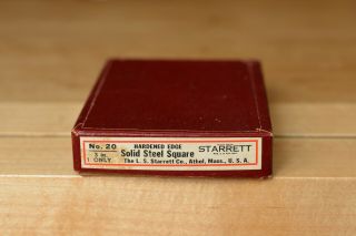 Vintage Starrett No.  20 Precision Square,  3 Inch - Near 6