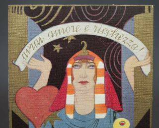 Art Deco Ballerini Fratini Chiostri postcard Egyptian Seer Prophet Destiny Love 2