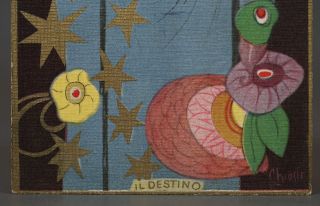 Art Deco Ballerini Fratini Chiostri postcard Egyptian Seer Prophet Destiny Love 3