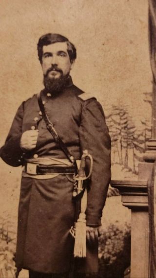 Civil War Photo Of Capt.  Edgar Aurelius 