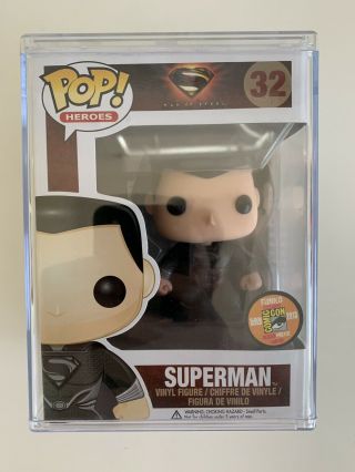 Superman Funko Pop Sdcc 2013 Exclusive Man Of Steel 1008 Limited 32
