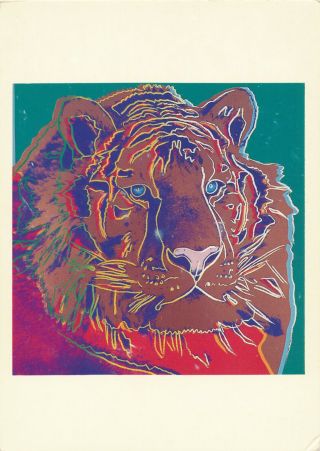 Endangered Species - Siberian Tiger 1983 By Andy Warhol Vintage Art Postcard
