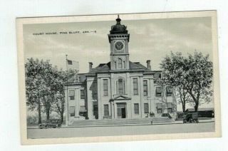 Ar Pine Bluff Arkansas Antique Linen Post Card Court House