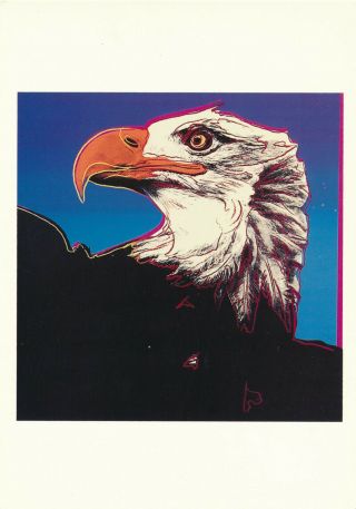 Endangered Species - Bald Eagle 1983 Andy Warhol Vintage Art Postcard