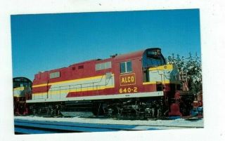 Vintage Railroad Train Post Card American Locomotive Co.  Demonstrater 640 - 2