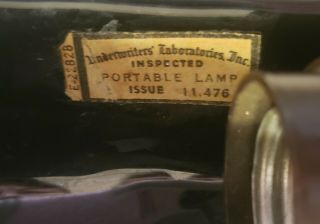 Vintage BLACK PANTHER PORTABLE TV LAMP 1950s Lighted Glasseyes 21 