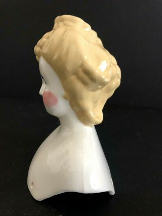 Vintage Porcelain Lady Doll Head Shoulder Bust 5.  5 