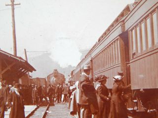 Monongahela Pennsylvania Railroad Depot Real - Photo Postcard (1911) 2
