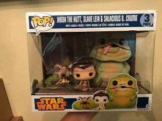 Jabba The Hutt Slave Leia Salacious B.  Crumb 3 - Pack Funko Pop Star Wars Walmart