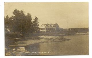 Postcard Real Photo Cottage Cabbadetus Round Pond Maine Me Mailed 1922