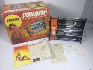 Sperti Sun Lamp Pt - 9 Vintage Portable Tanning Lamp And