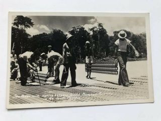 U.  S.  Navy Sea Bees Construction In South Pacific Building Bomber Runway Rppc