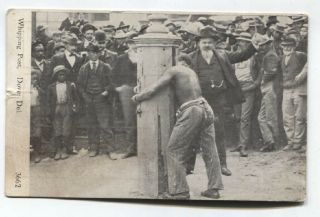Black Americana,  Man Tied The Whipping Post,  Dover Del 3662 Sad Message On Card