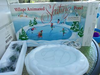 Dept 56 Snow Village Animated Skating Pond