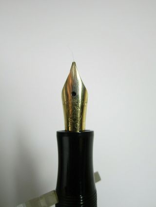 Vintage MONTBLANC 244 pistonfiller fountain pen 14ct flexy M nib cork etc 2