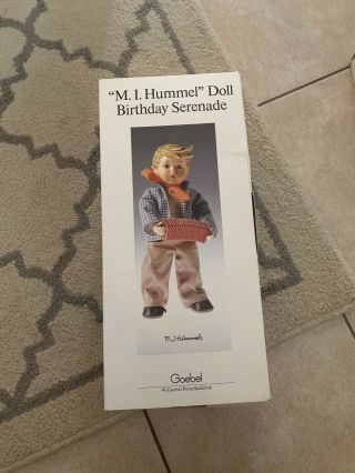 1983 M.  I.  Hummel Goebel Porcelain Doll 15 " Birthday Serenade Boy Iob 2/04