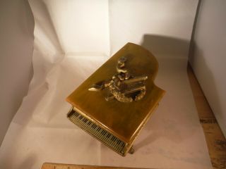 Vintage Bakalite & Iron Grand Piano Cigarette Holder 1940 ' s Music Box 2