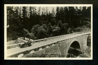 Real Photo Postcard Rppc Oregon Or Columbia River Highway Bridge View Vintage
