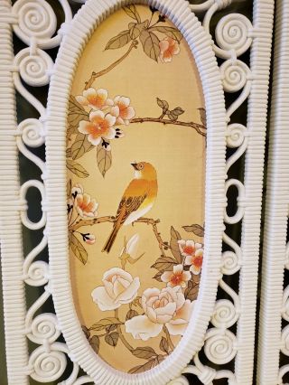 VTG 1977 Syroco Oriental Birds Floral Framed Wall Art Decor Pair 2