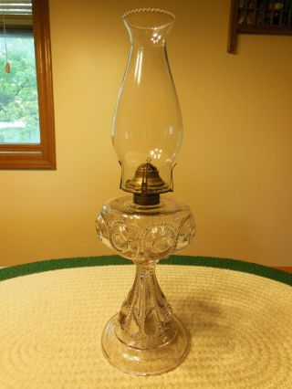 Antique Canadian Findlay 1892 Bulls Eye With Diamond Point Kerosene Oil Lamp