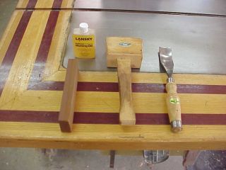 Henry Taylor 1 - 1/2 " Gouge,  Crown Tools Mallet,  Sharpening Stone,  Oil