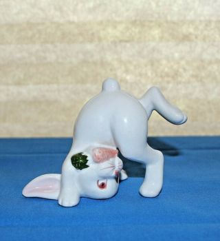 Vintage Fitz and Floyd Acrobat Bunny Rabbits Hand Painted Porcelain Figurines 3