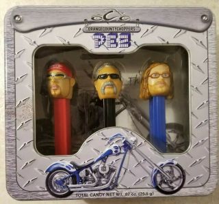 Orange County Choppers Occ Pez Dispensers Collectors Edition Tin In Tin