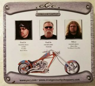 Orange County Choppers OCC PEZ Dispensers Collectors Edition Tin In Tin 3