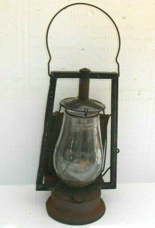 Dietz Buckeye Dash Lamp Wagon Kerosene Oil Lantern Complete With Glass Globe