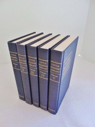Masonic Books “my Little Masonic Library” Set Of Five Hardbound Volumes