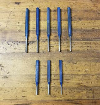 Vintage Machinist Tools Pin Punches Set Antique Woodworking Blacksmith Tools Usa