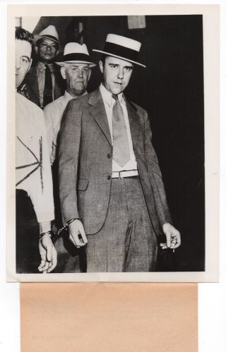 Rare 1936 Photo Of Fbi Public Enemy 1 Gangster Alvin Karpis St Paul Minnesota