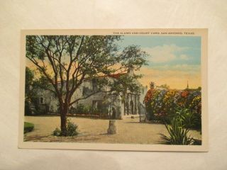 The Alamo And Court Yard San Antonio Texas Tx Postcard