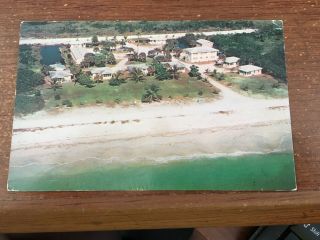 Postcard Fl Sanibel Island By The Sea Motel And Cottages Airview