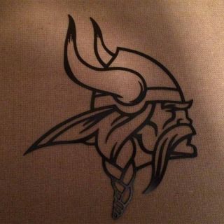 Minnesota Vikings Metal Art 10 " X 8 " Black