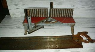 Vintage Millers Falls 74c Miter Box Henry Disston & Sons Saw