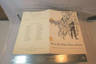 On To The White House Dinner Program 1964 Charles Percy - Barry M Goldwater