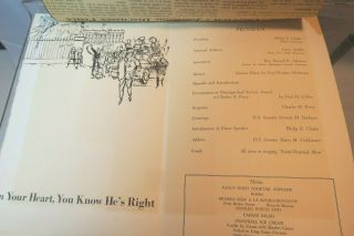 On to the White House Dinner Program 1964 Charles Percy - Barry M Goldwater 3