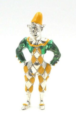 Tiffany & Co.  Sterling Silver And Enamel Clown Circus Figurine No Res 5816 - 9