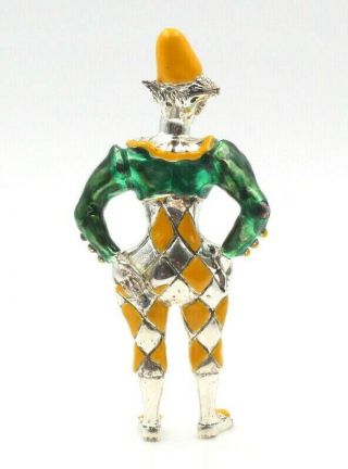 TIFFANY & CO.  STERLING SILVER AND ENAMEL CLOWN CIRCUS FIGURINE NO RES 5816 - 9 4