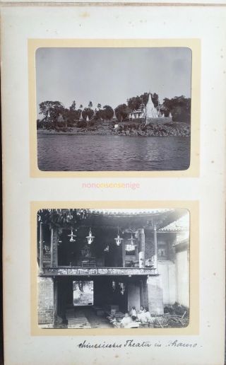 48 x BURMA RANGOON BHAMO MANDALAY IRRAWADDY ASSORTED ALBUMEN PHOTOGRAPHS - 1904 7