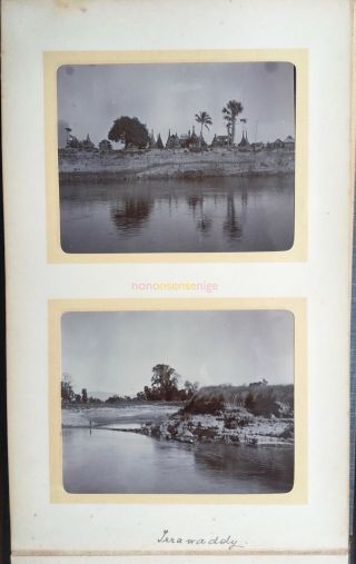 48 x BURMA RANGOON BHAMO MANDALAY IRRAWADDY ASSORTED ALBUMEN PHOTOGRAPHS - 1904 8