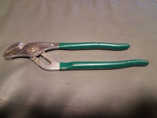Diamalloy Groove Joint Pliers - Made In Usa - Hl110p - Vintage 10 " Green Coated Handle