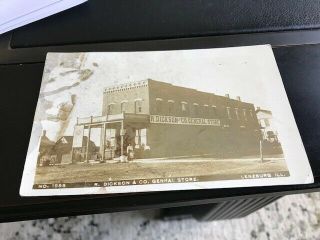 Lenzburg Il Illinois Real Photo Postcard Dickson General Store 1913 Belleville
