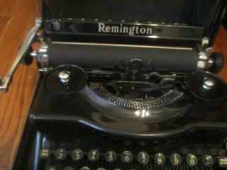 VINTAGE 1939 REMINGTON RAND MODEL 1 TYPEWRITER WITH CASE 2