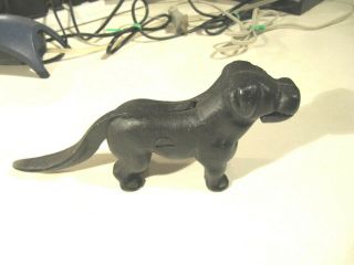 Vintage Cast Iron Dog Nutcracker - Black 712 On Handle/tail