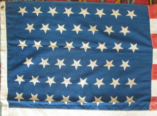 Antique Vintage United States US Flag America 46 Stars Upside Down 1908 - 1912 2